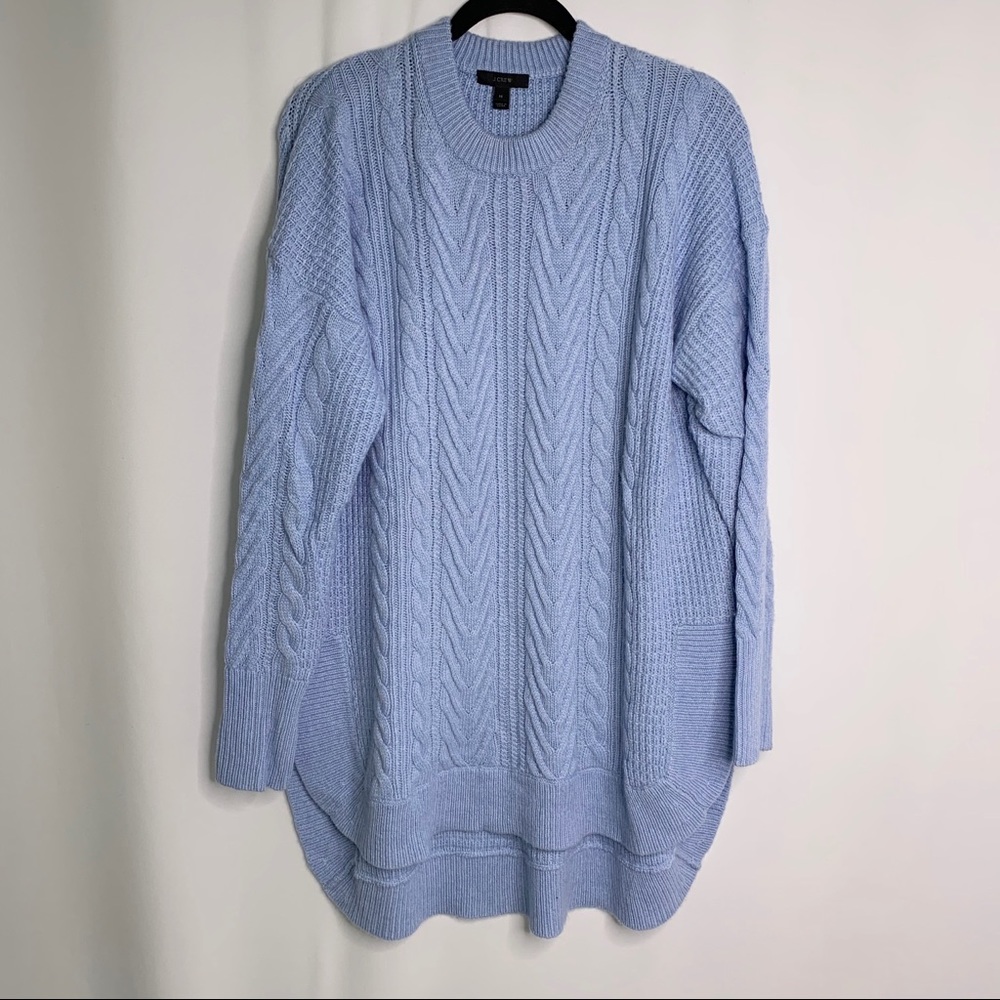 J Crew Oversize Blue Knit Sweater M